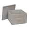 Household Essentials Canvas Storage Box with Lid